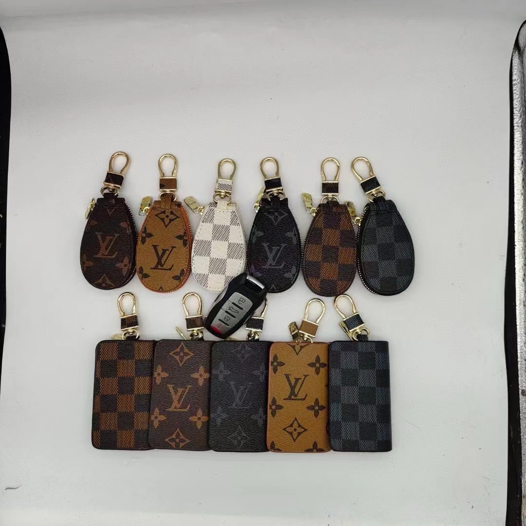 L design New trendy leather Monogram key chain for car remote control & Bag pedant accessories