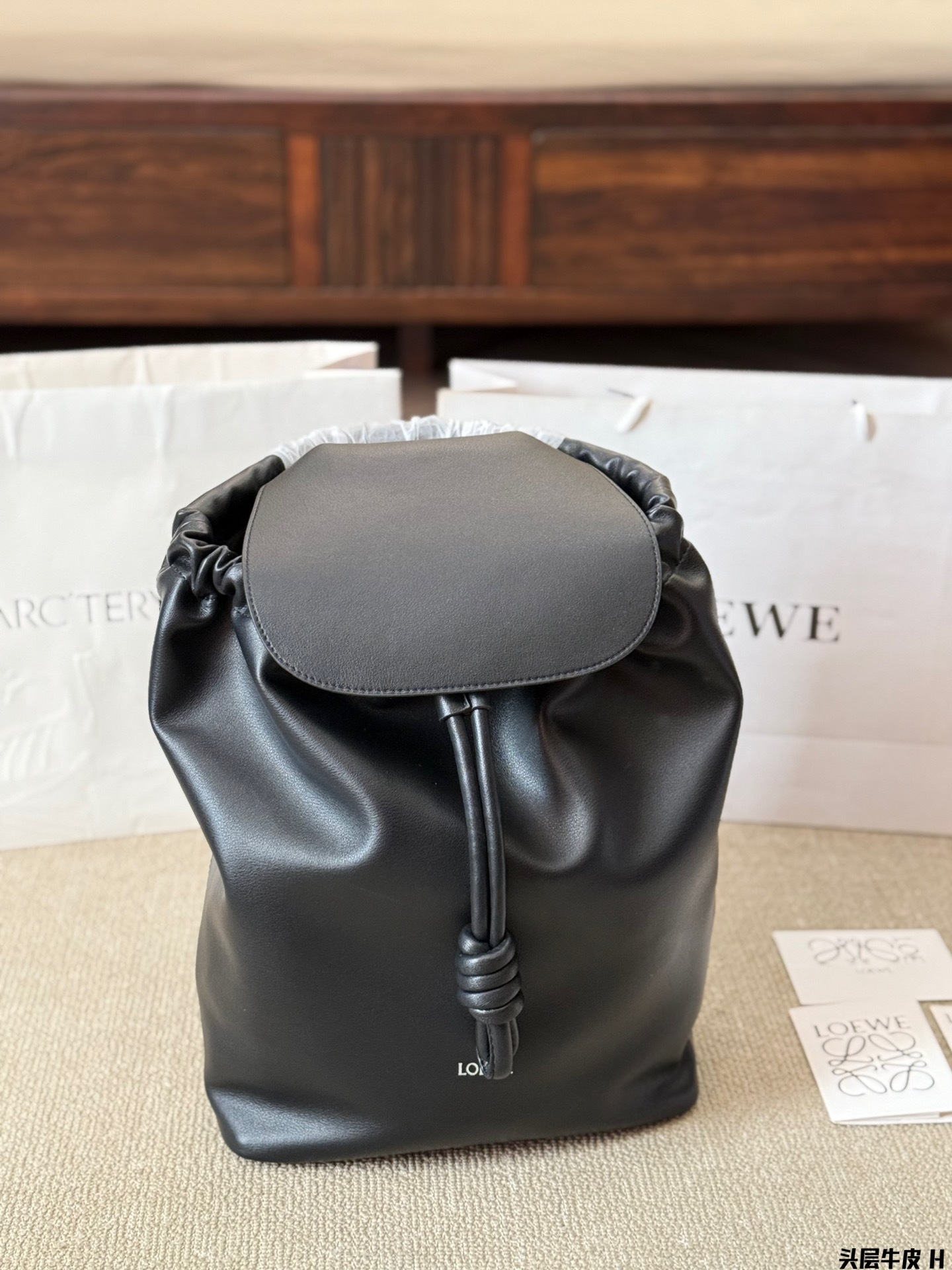 L Design New Product Cowhide Flamenco Backpack