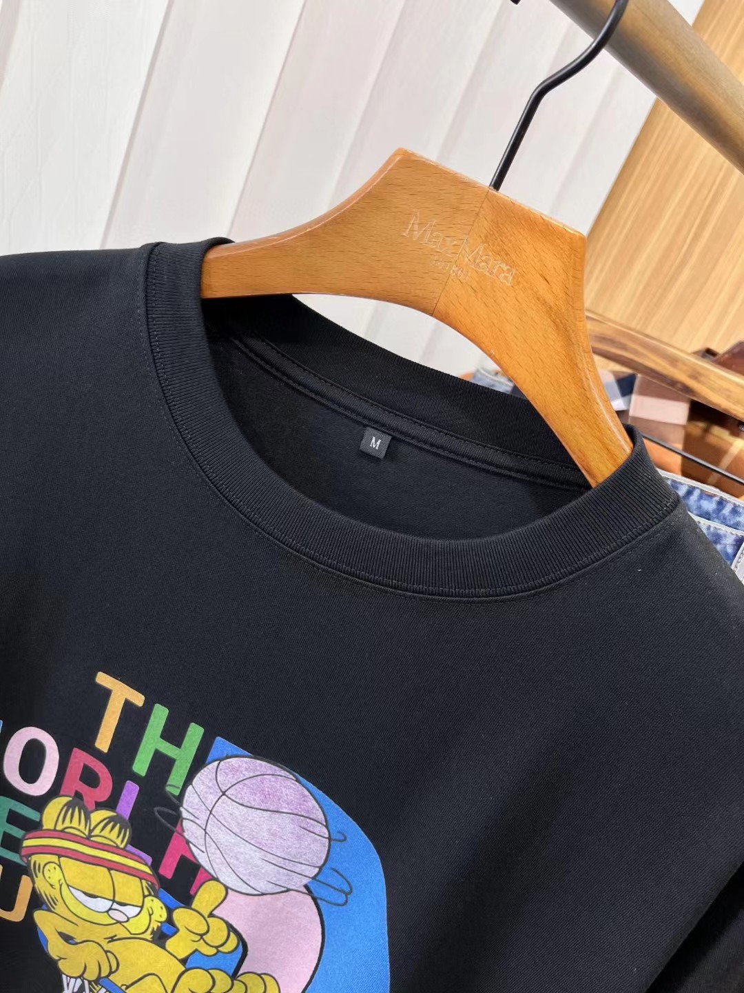 The North Face & G design Spring Summer New Design Lovely Garfield Printed Unisex Cotton Leisure T-shirt