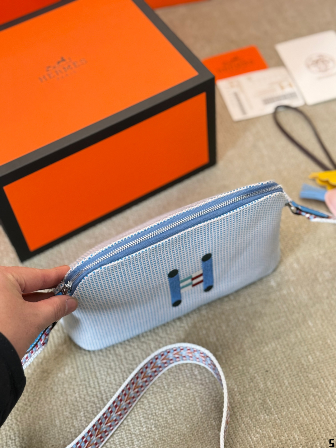 H design mini bolide toiletry bag canvas storage bag lunch box bag