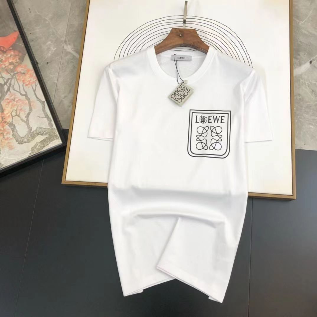 L design  Summer Cotton Breathable Fashion Unisex Short Sleeve