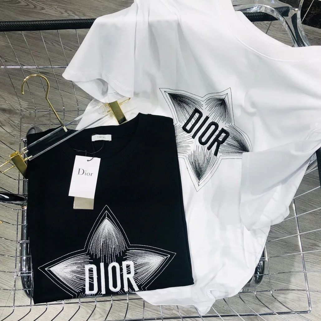 D design2023 Summer New Brand Design Star Printed Cotton Breathable Unisex T-shirt