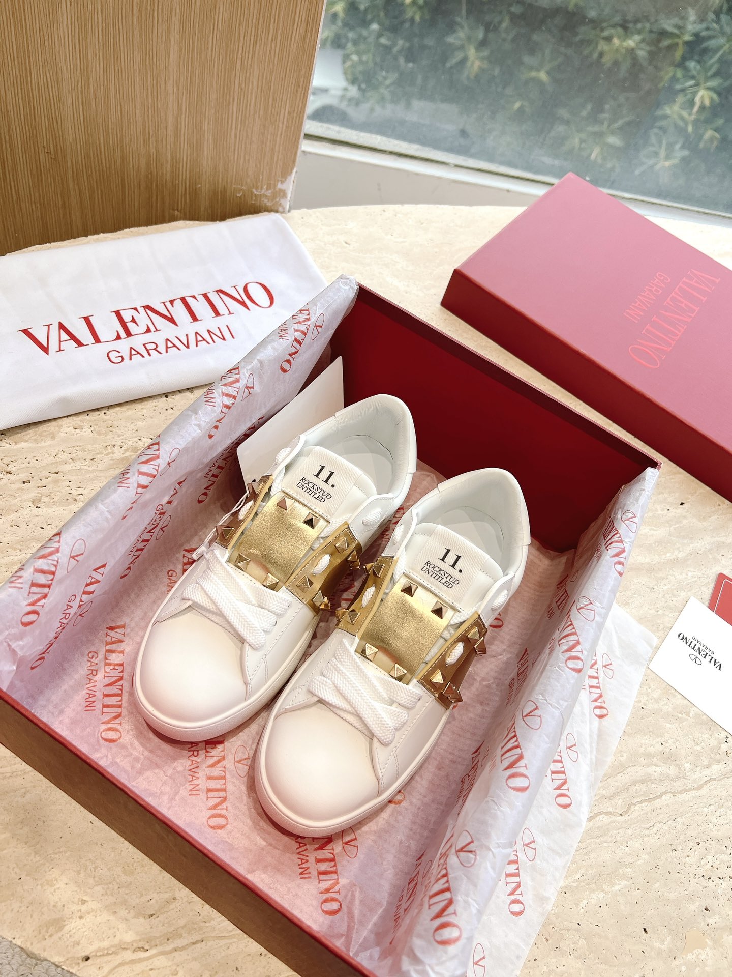 VALENTINO Women's OPEN DISCO Calfskin Sneakers