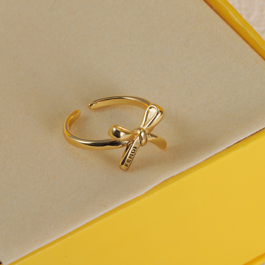 F design  Bow Open Ring