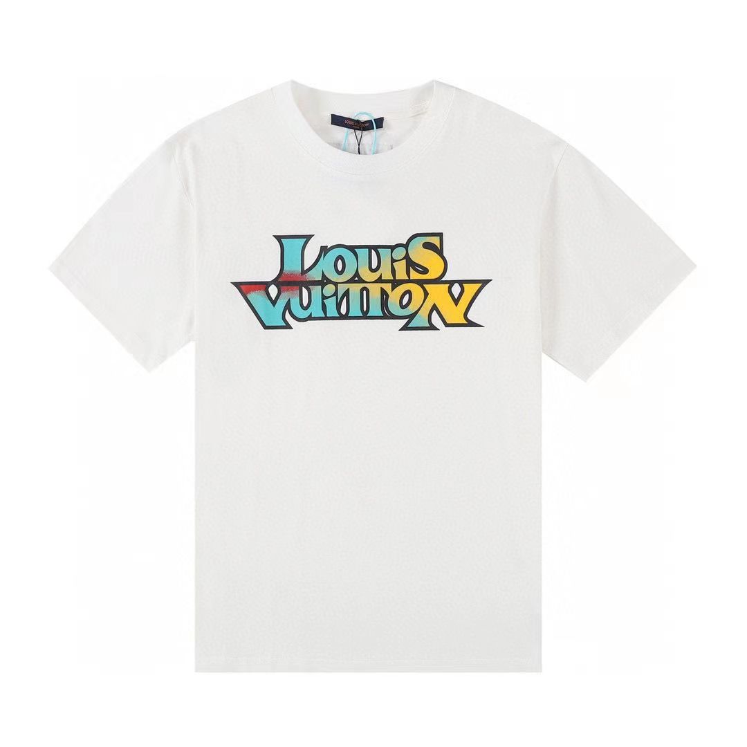 L design  Logo Printed Summer Cotton Breathable Unisex Fashion T-shirt