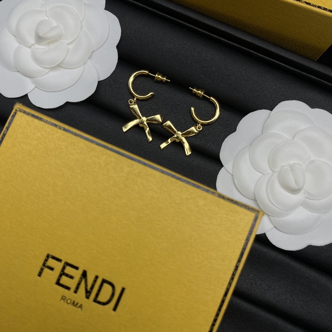 F design  new bow earrings