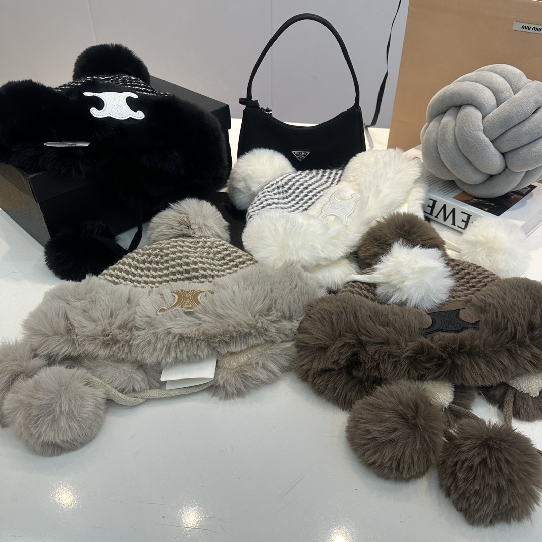 C logo  New Rabbit Hair Fisherman Hat