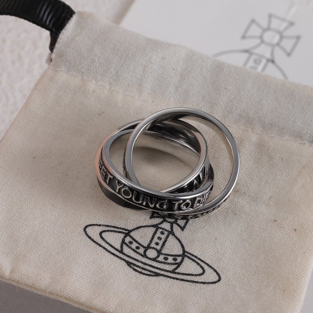 Vivienne Westwood Three Ring Enamel Ring