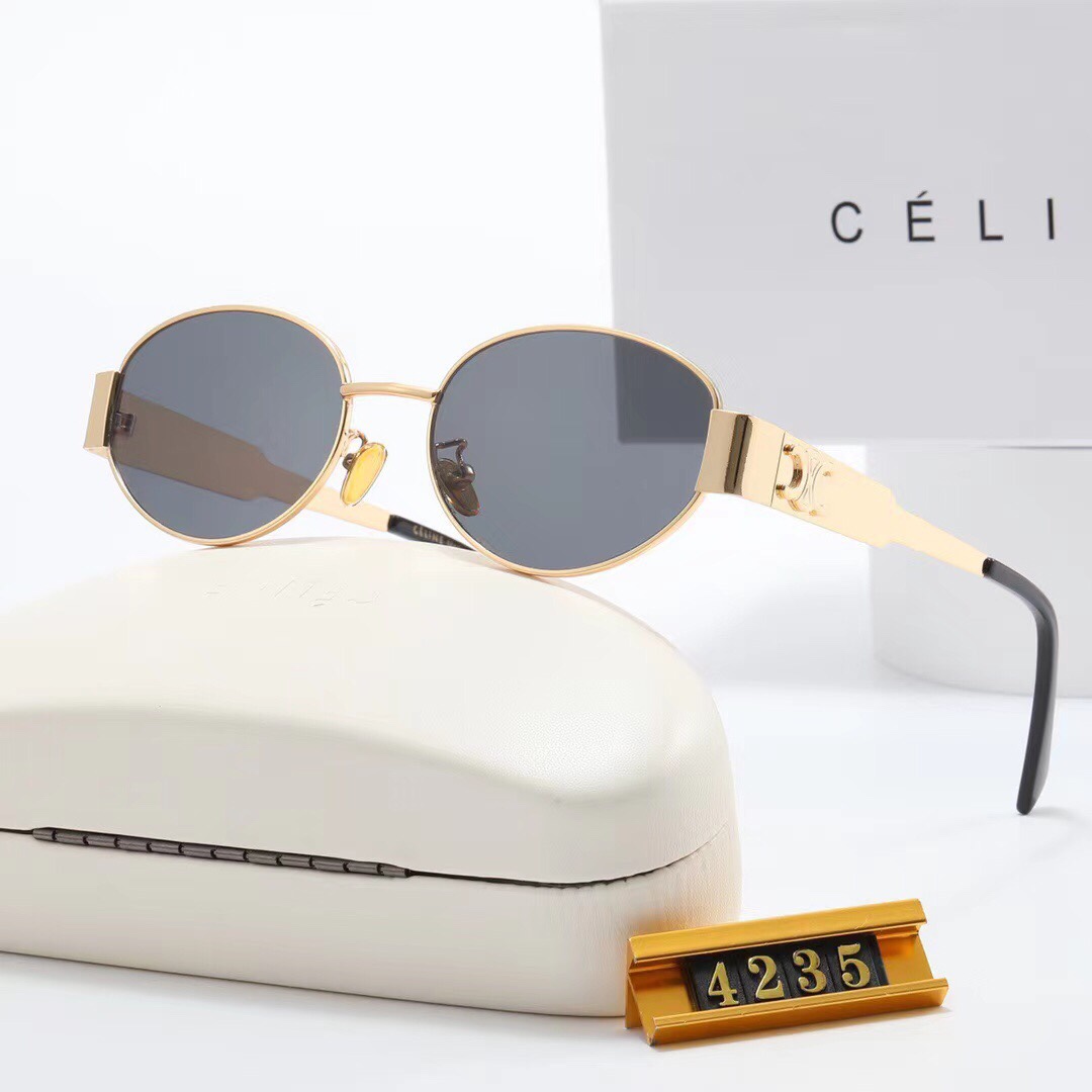 C logo  fashion elegant oval sunglasses