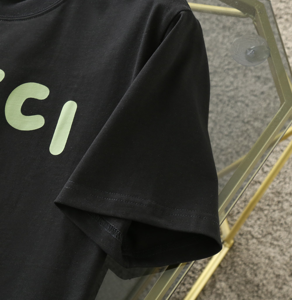 G design Smile Printed Summer Round Collar Cotton Breathable Unisex Leisure T-shirt