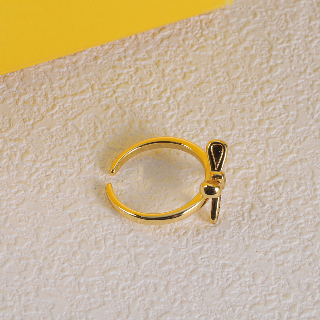 F design  Bow Open Ring