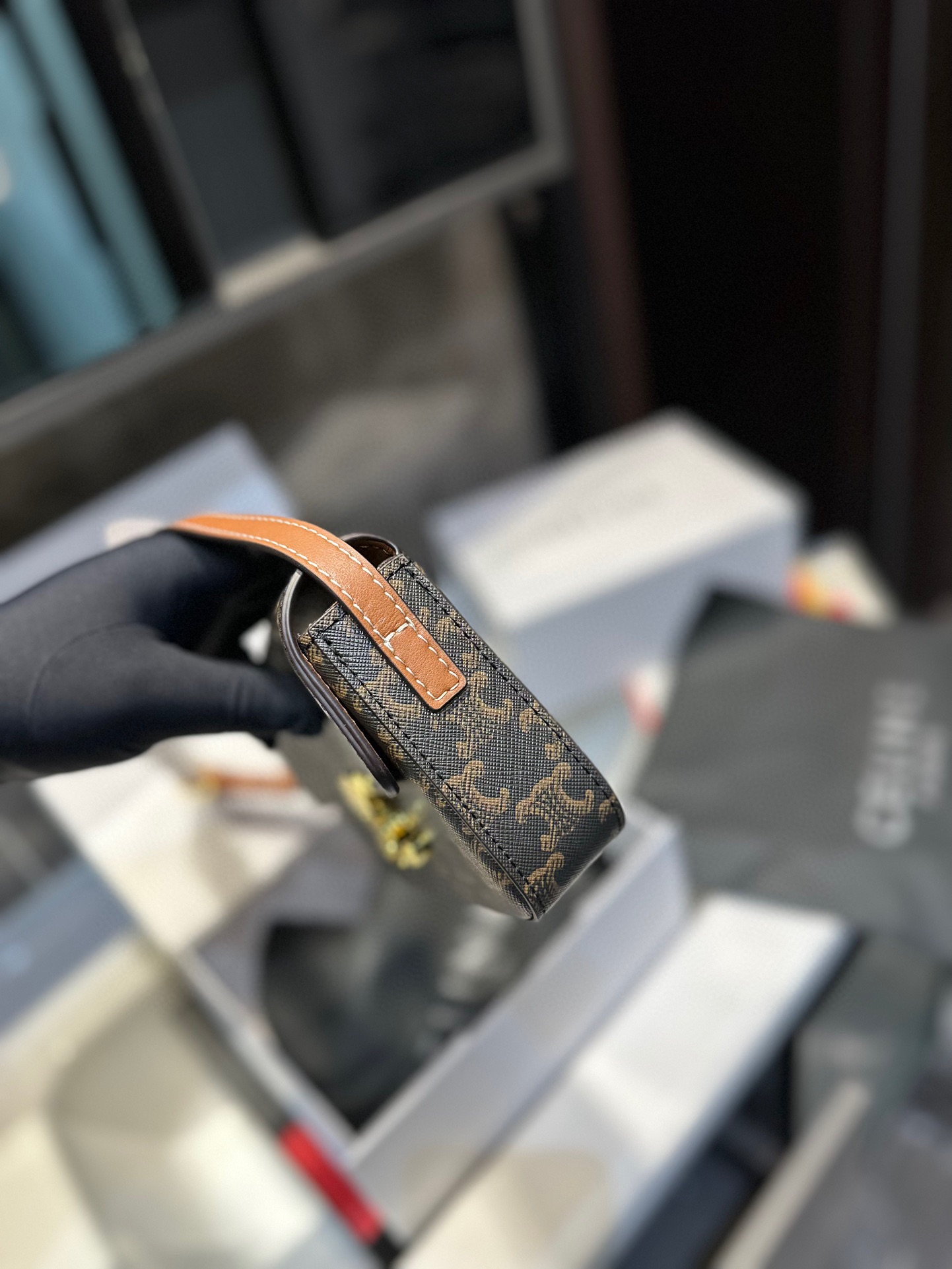 C logo  new underarm bag retro commuter Box handbag