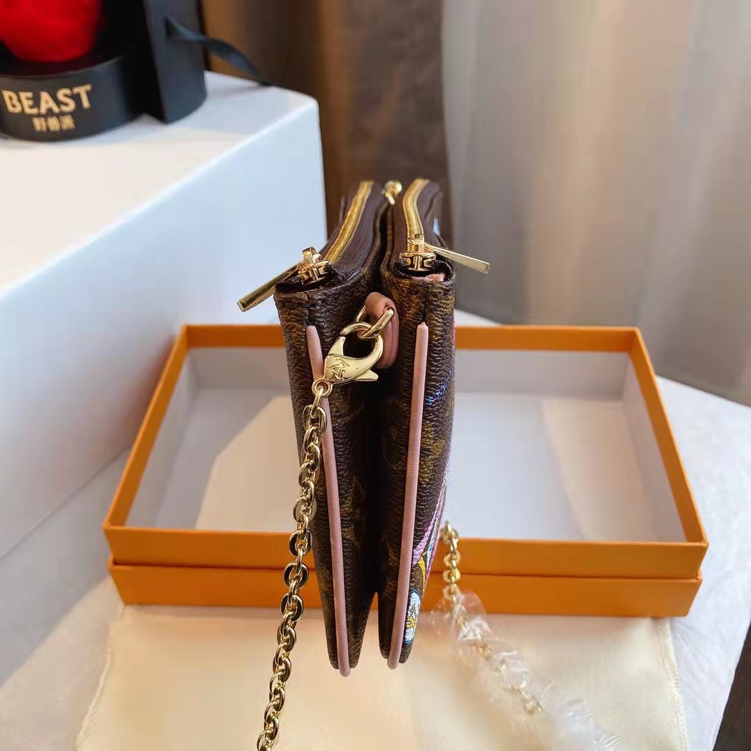 L designShoulder Bag Printing Metal Chain