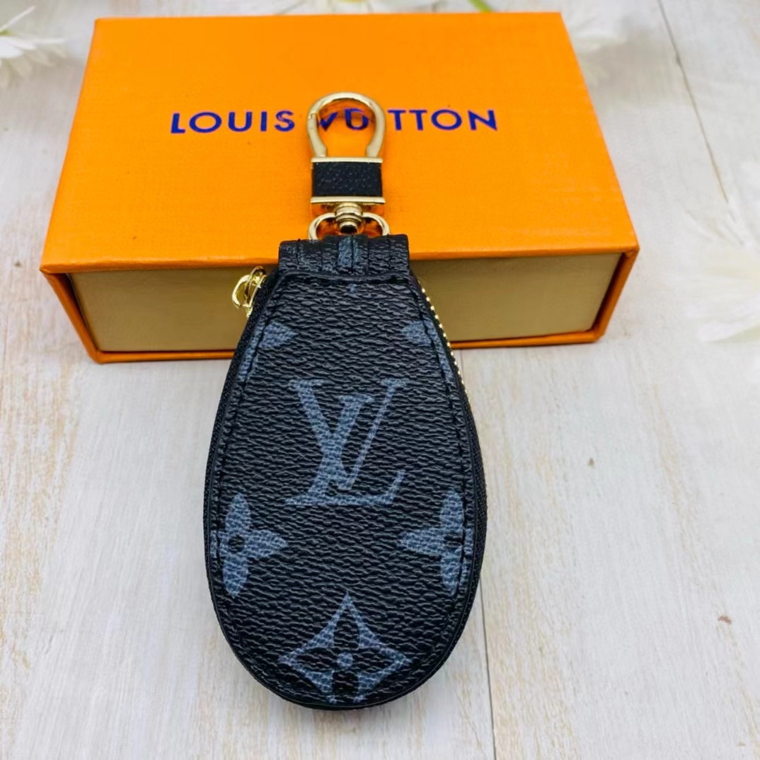 L design New trendy leather Monogram key chain for car remote control & Bag pedant accessories