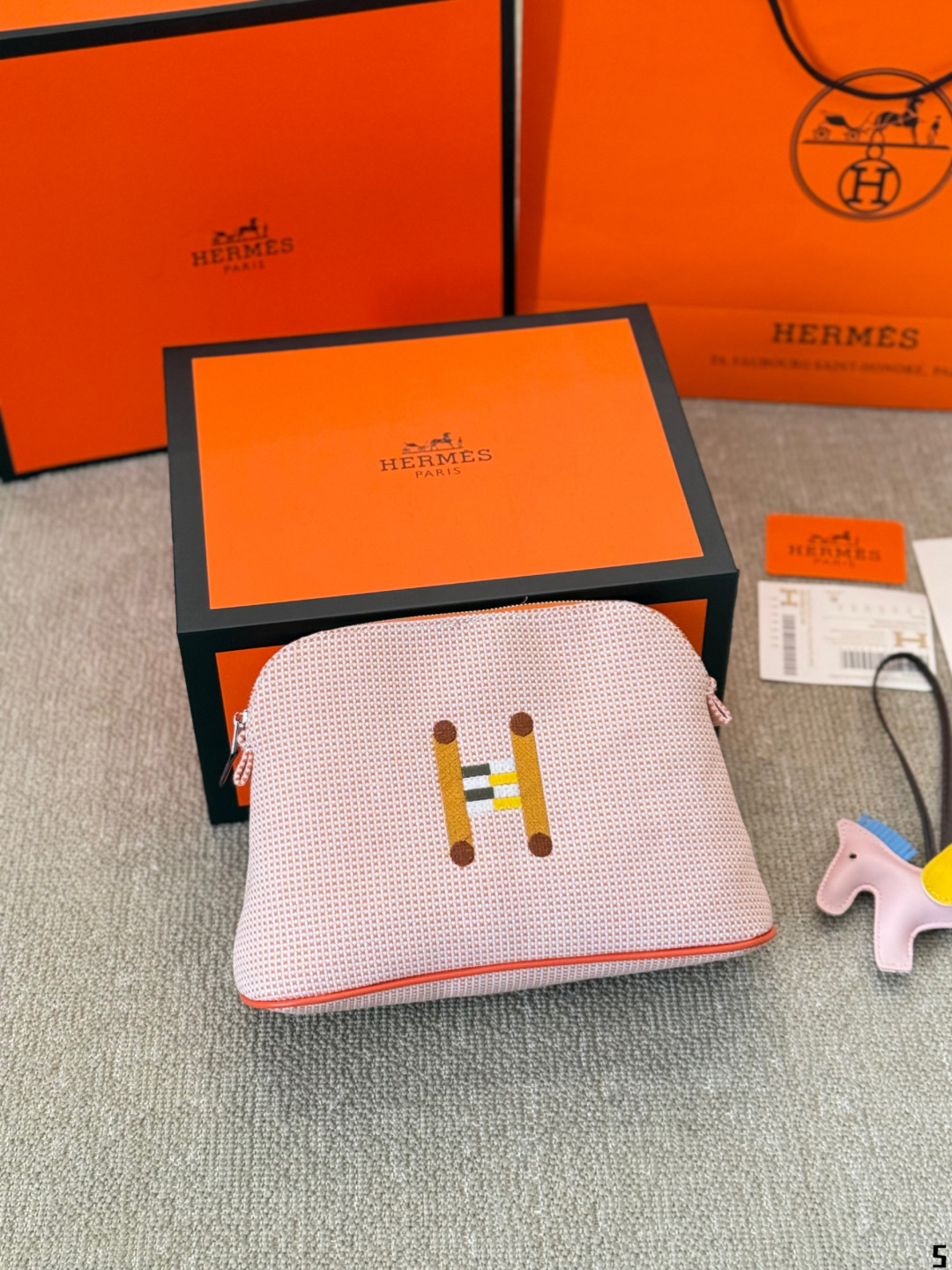 H design mini bolide toiletry bag canvas storage bag lunch box bag