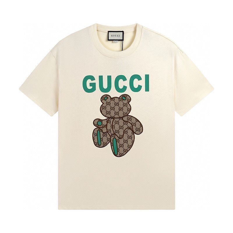 G design Summer Bear Printed Cotton Breathable Unisex Casual T-shirt
