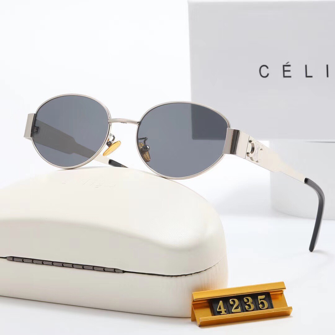 C logo  fashion elegant oval sunglasses