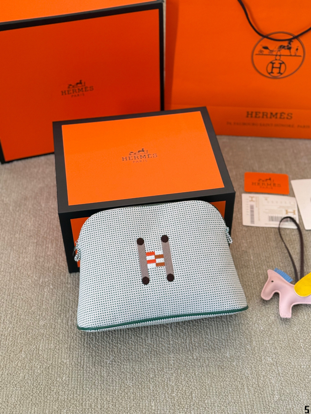 H design mini bolide toiletry bag canvas storage bag lunch box bag