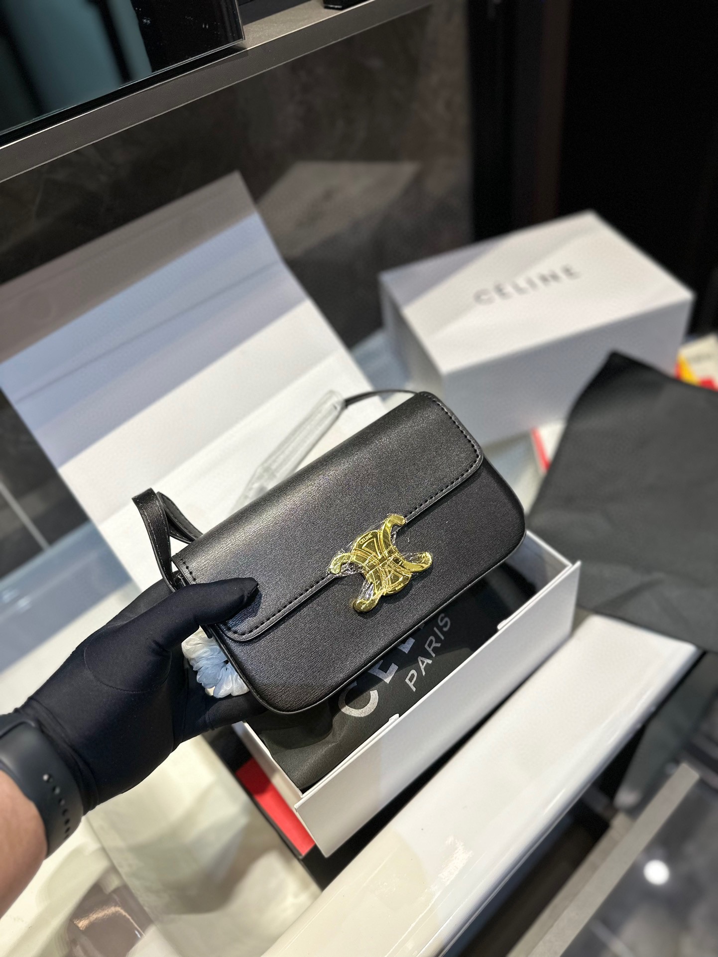 C logo  new underarm bag retro commuter Box handbag