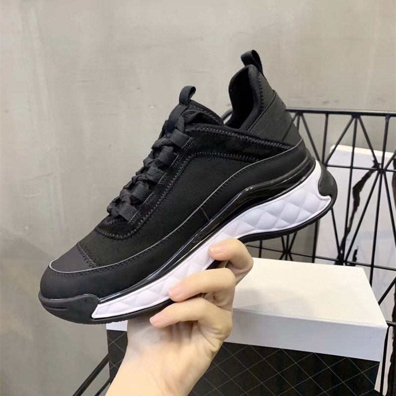 Chanel Women Lace Up Wedges Sneakers