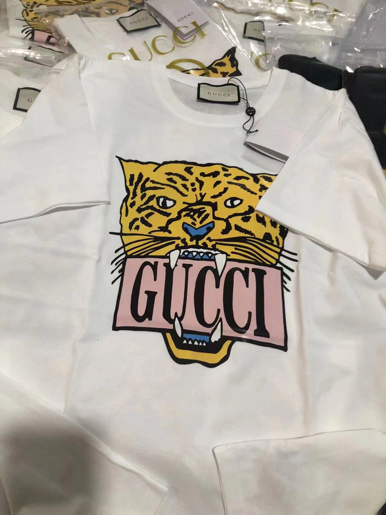 G design 2023 Summer Fashion Leopard Printed Unisex Cotton T-shirt