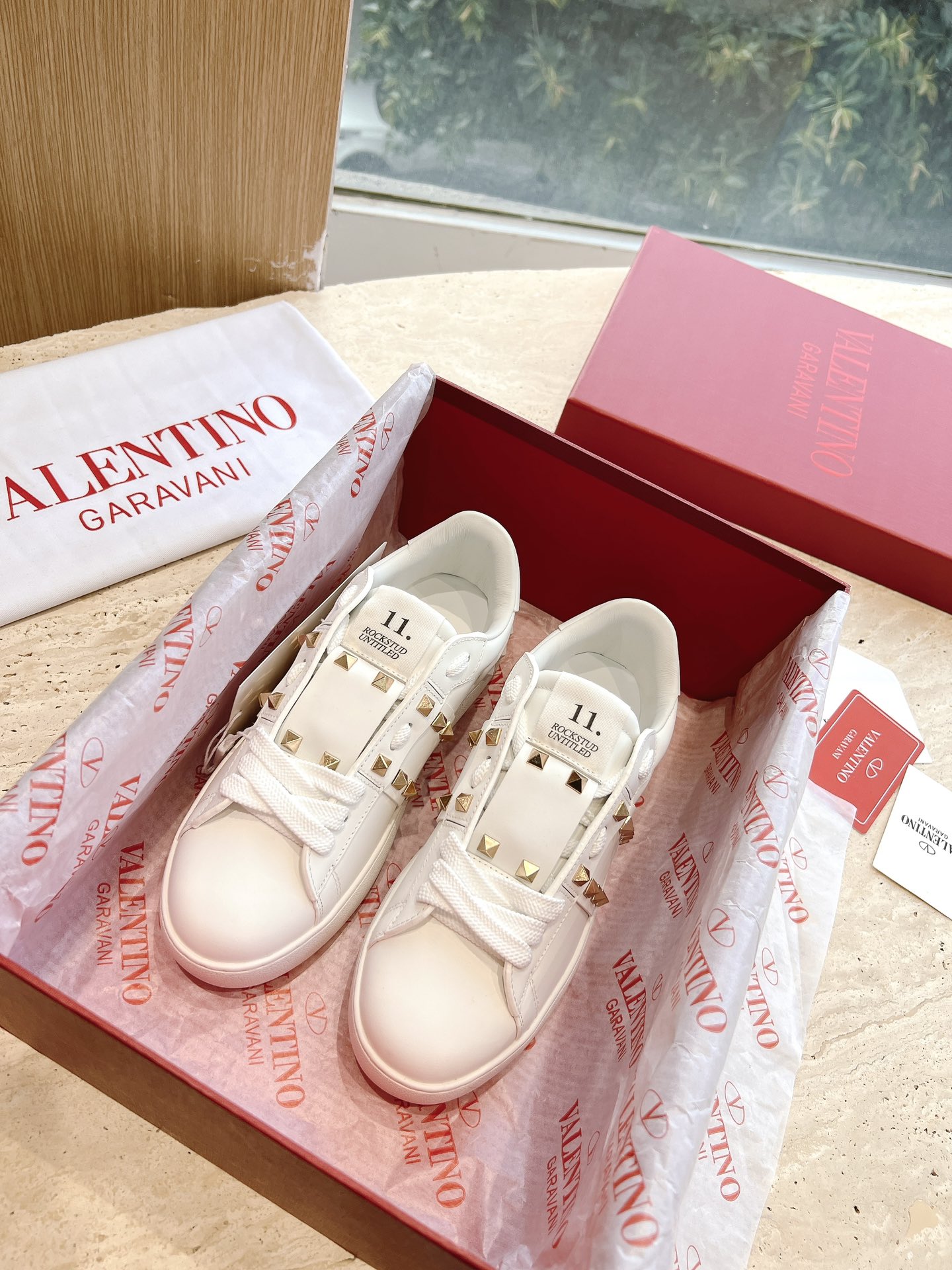 VALENTINO Women's OPEN DISCO Calfskin Sneakers