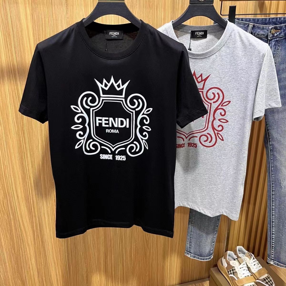 F design  Summer Cotton 100 Percent Round Collar Unisex Leisure T-shirt