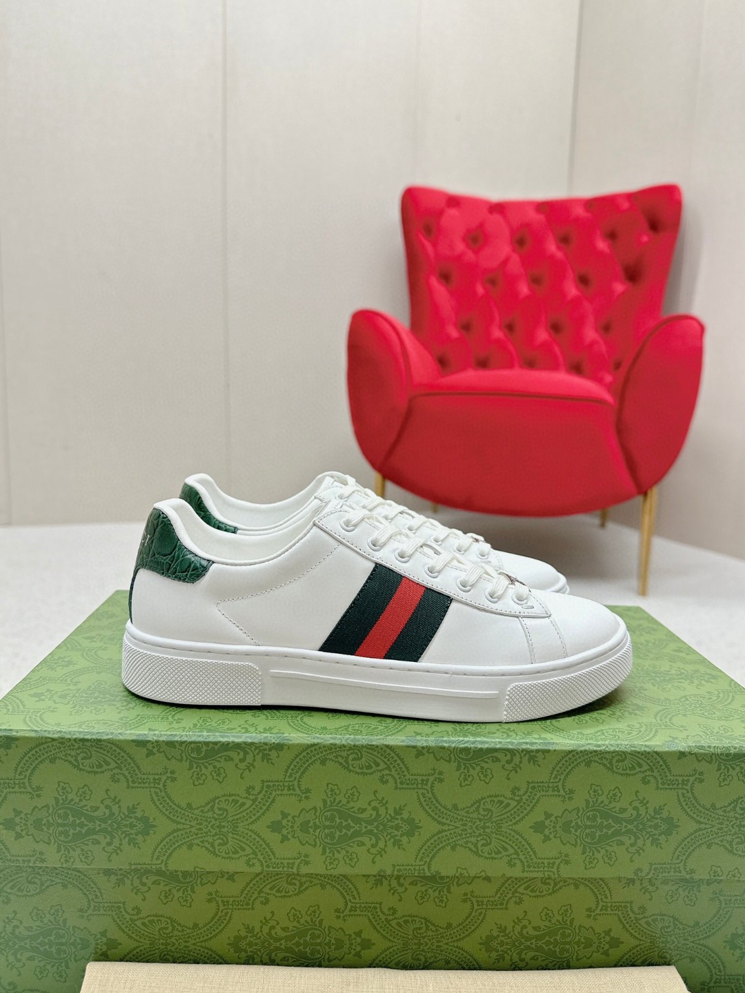 G  Ace sports electro-embroidered white sneakers