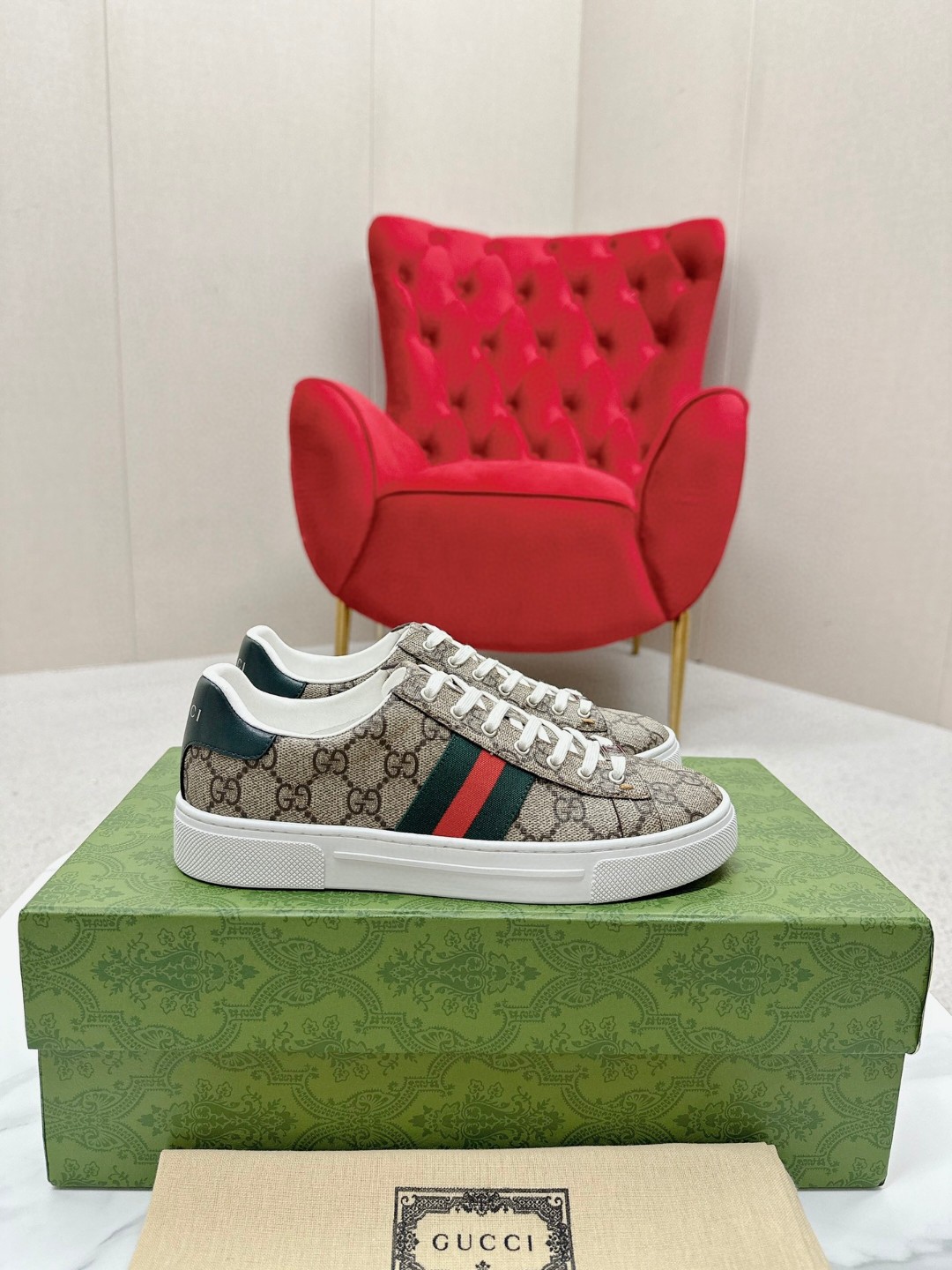 G  Ace sports electro-embroidered white sneakers