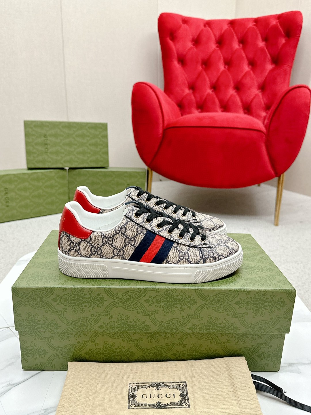 G  Ace sports electro-embroidered white sneakers