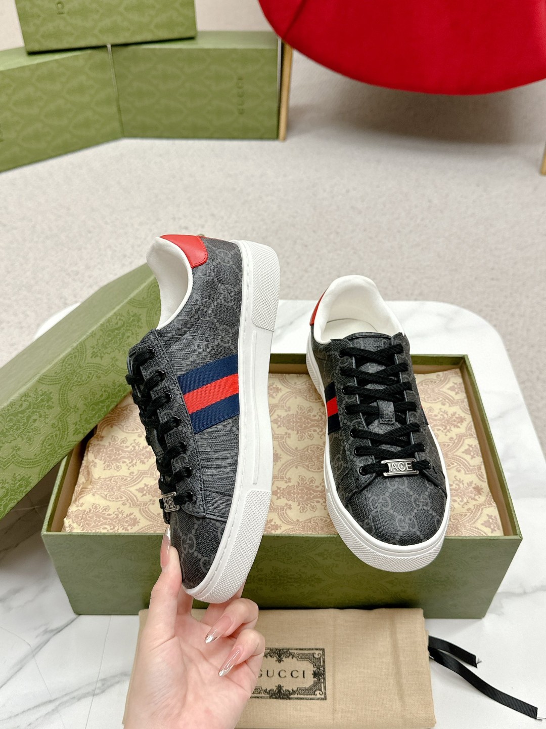 G  Ace sports electro-embroidered white sneakers