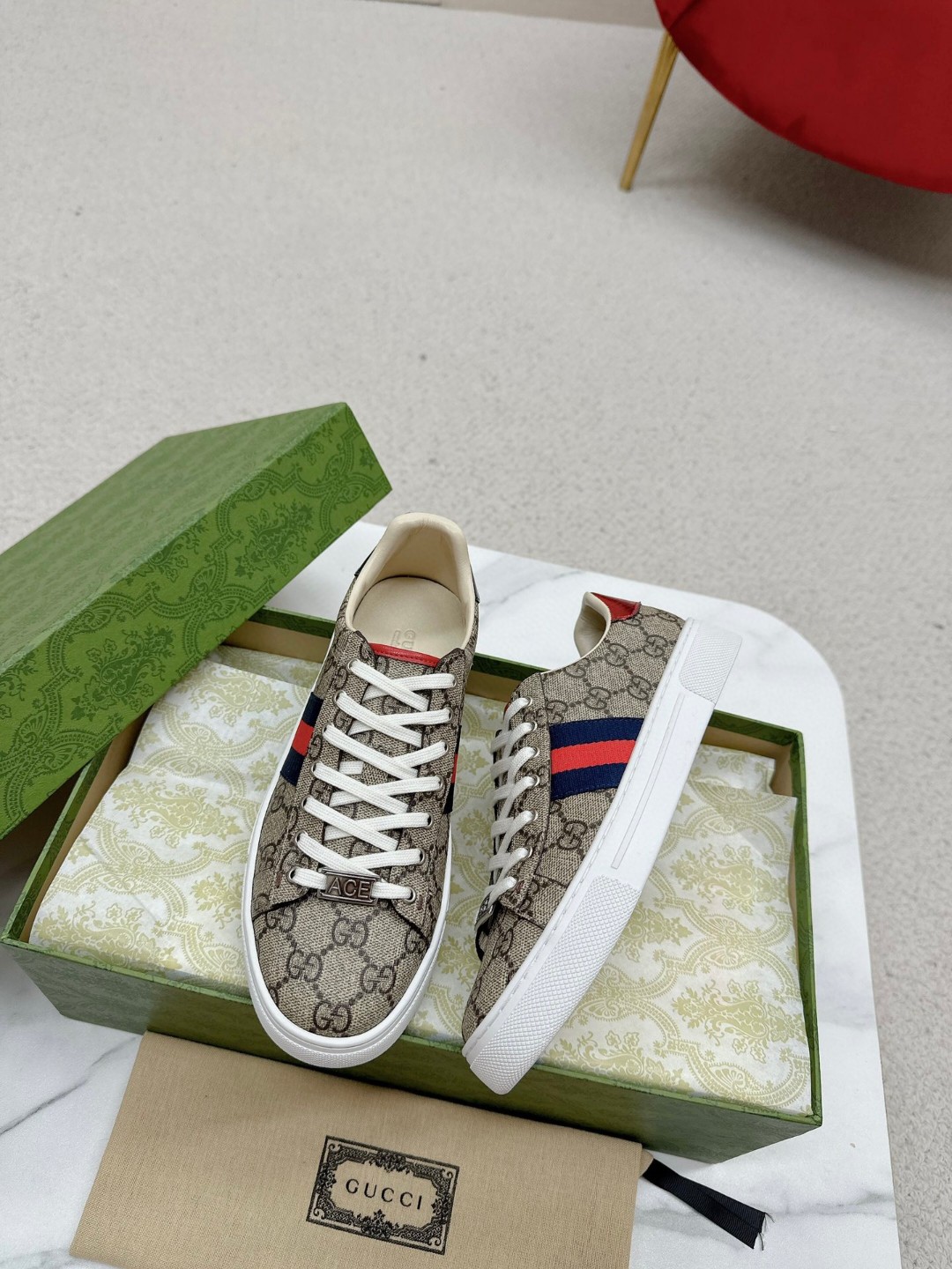 G  Ace sports electro-embroidered white sneakers