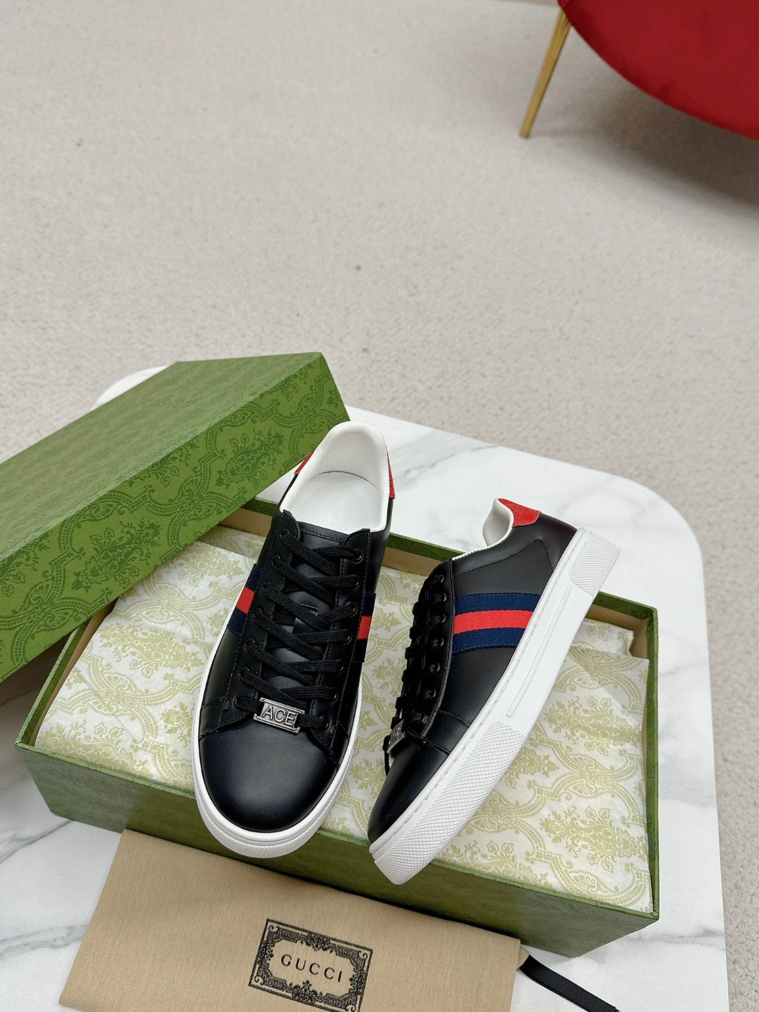 G  Ace sports electro-embroidered white sneakers