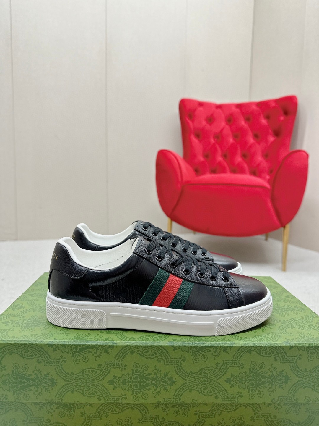 G  Ace sports electro-embroidered white sneakers