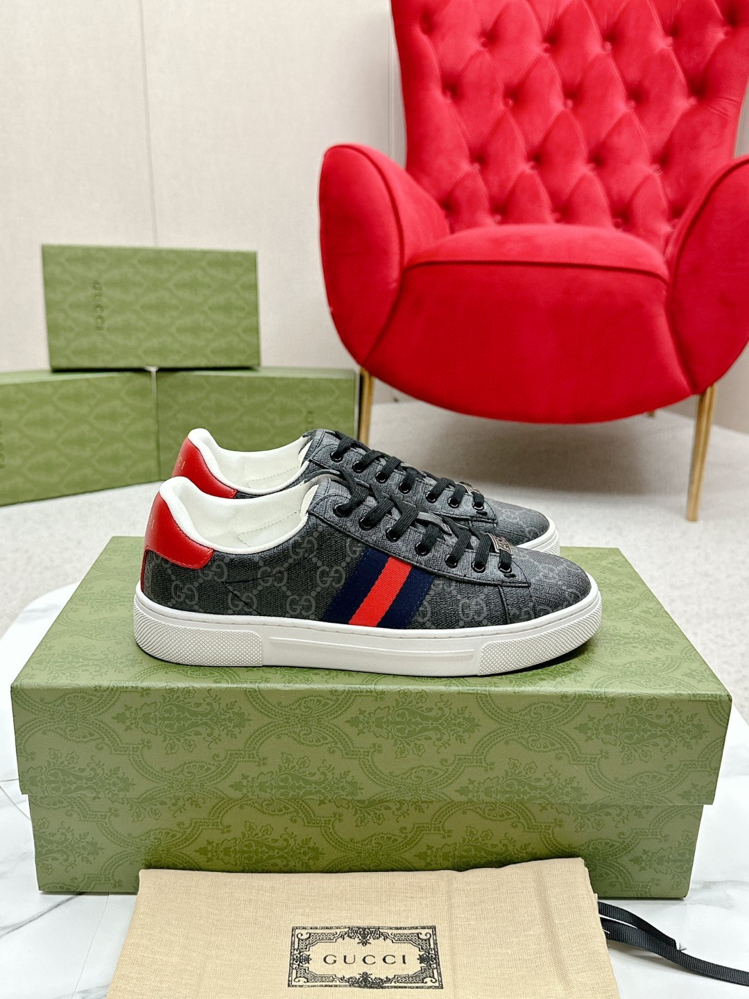 G  Ace sports electro-embroidered white sneakers