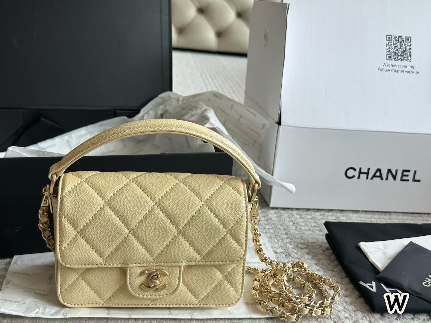 C design denim camisole motorcycle bag multi-pocket underarm bag