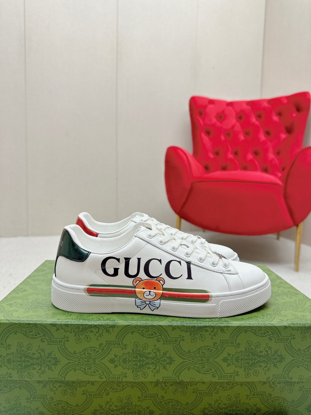 G  Ace sports electro-embroidered white sneakers