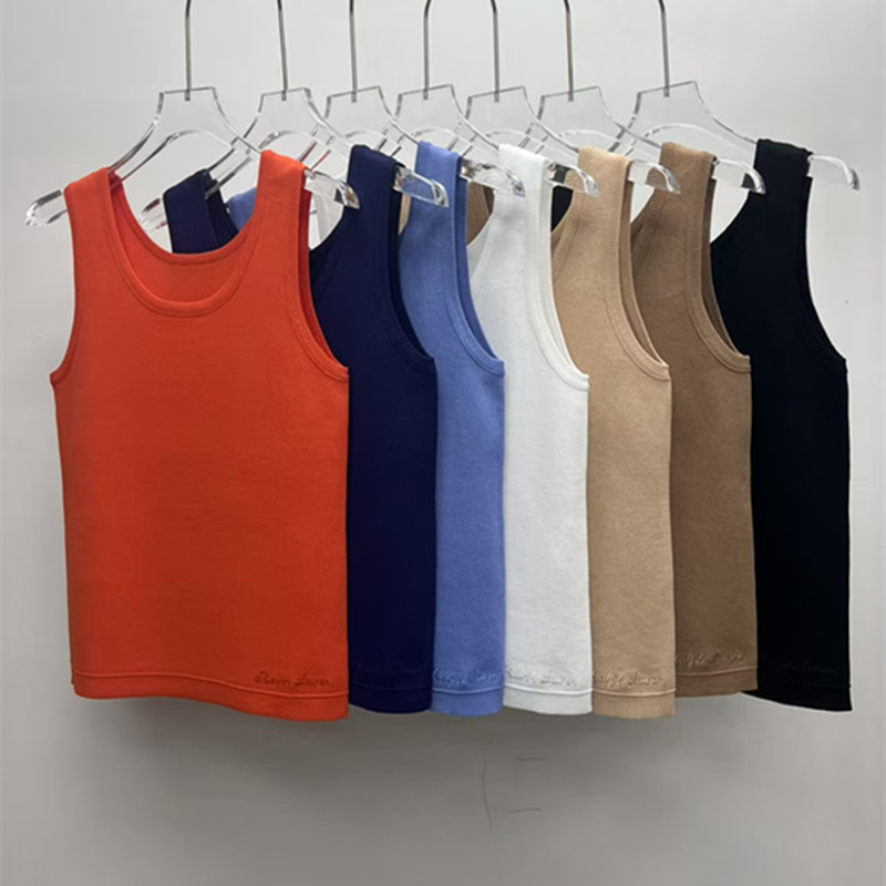 R2025 Summer Fashion New Women's Sleeveless Knitted Short Casual Versatile Tank Top