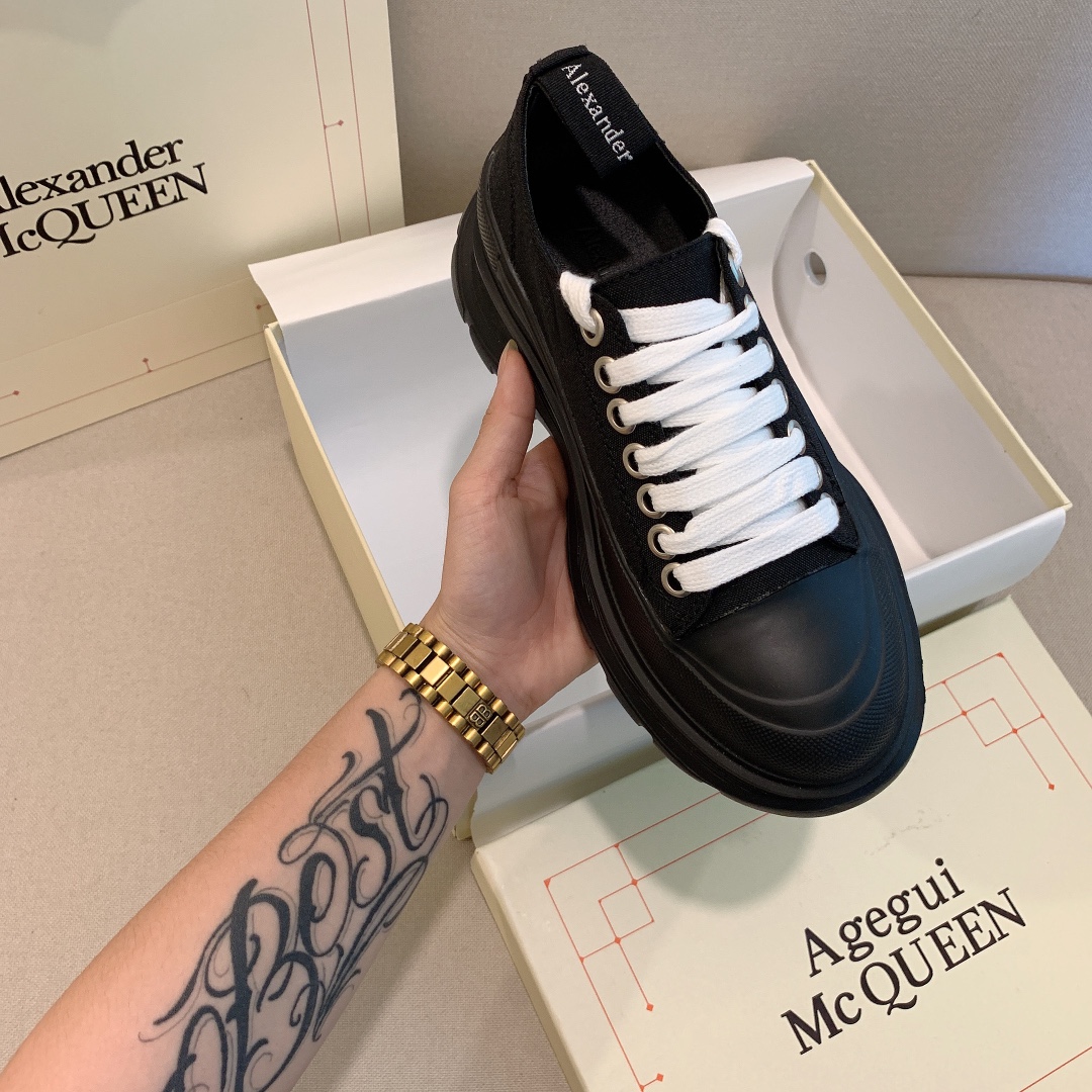 Alexander Mc queen PU thick sole sneakers casual shoes
