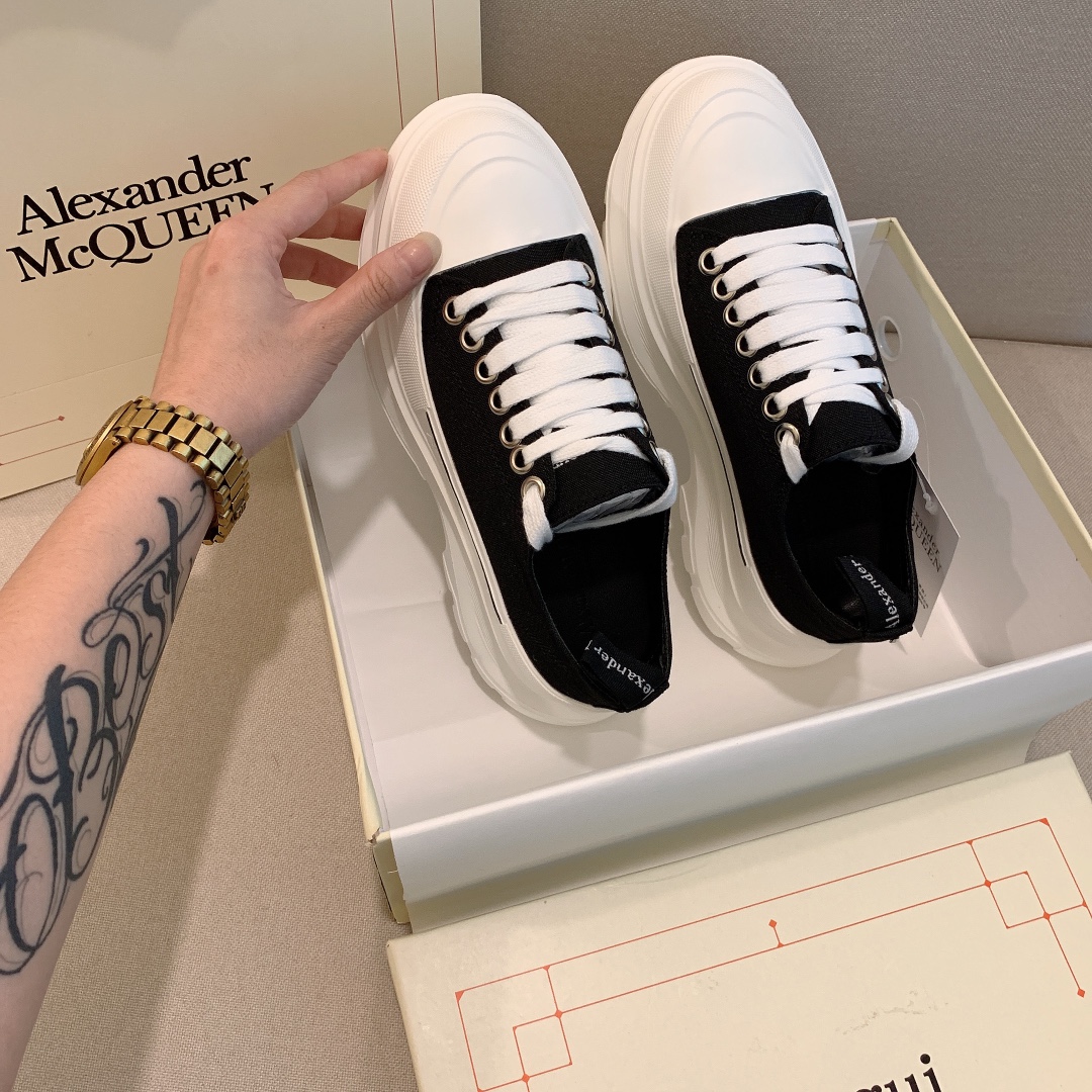 Alexander Mc queen PU thick sole sneakers casual shoes