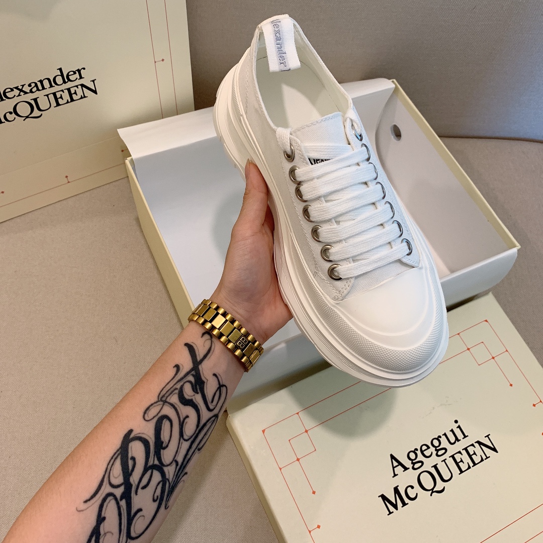 Alexander Mc queen PU thick sole sneakers casual shoes