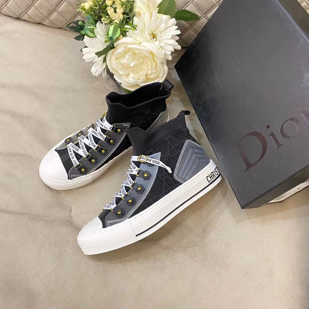 DIOR Women Casual Lace up Scok Boots