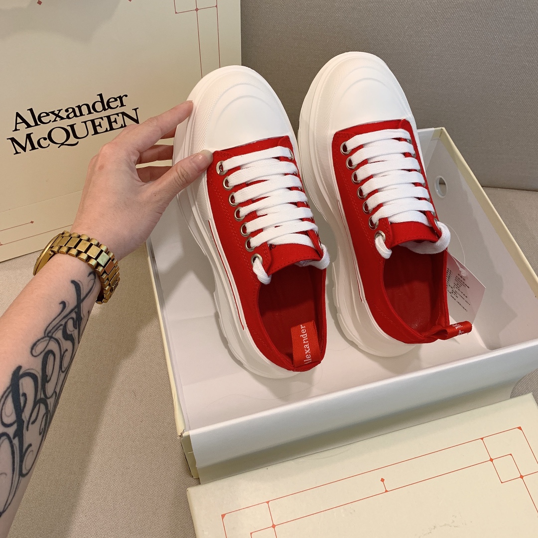 Alexander Mc queen PU thick sole sneakers casual shoes