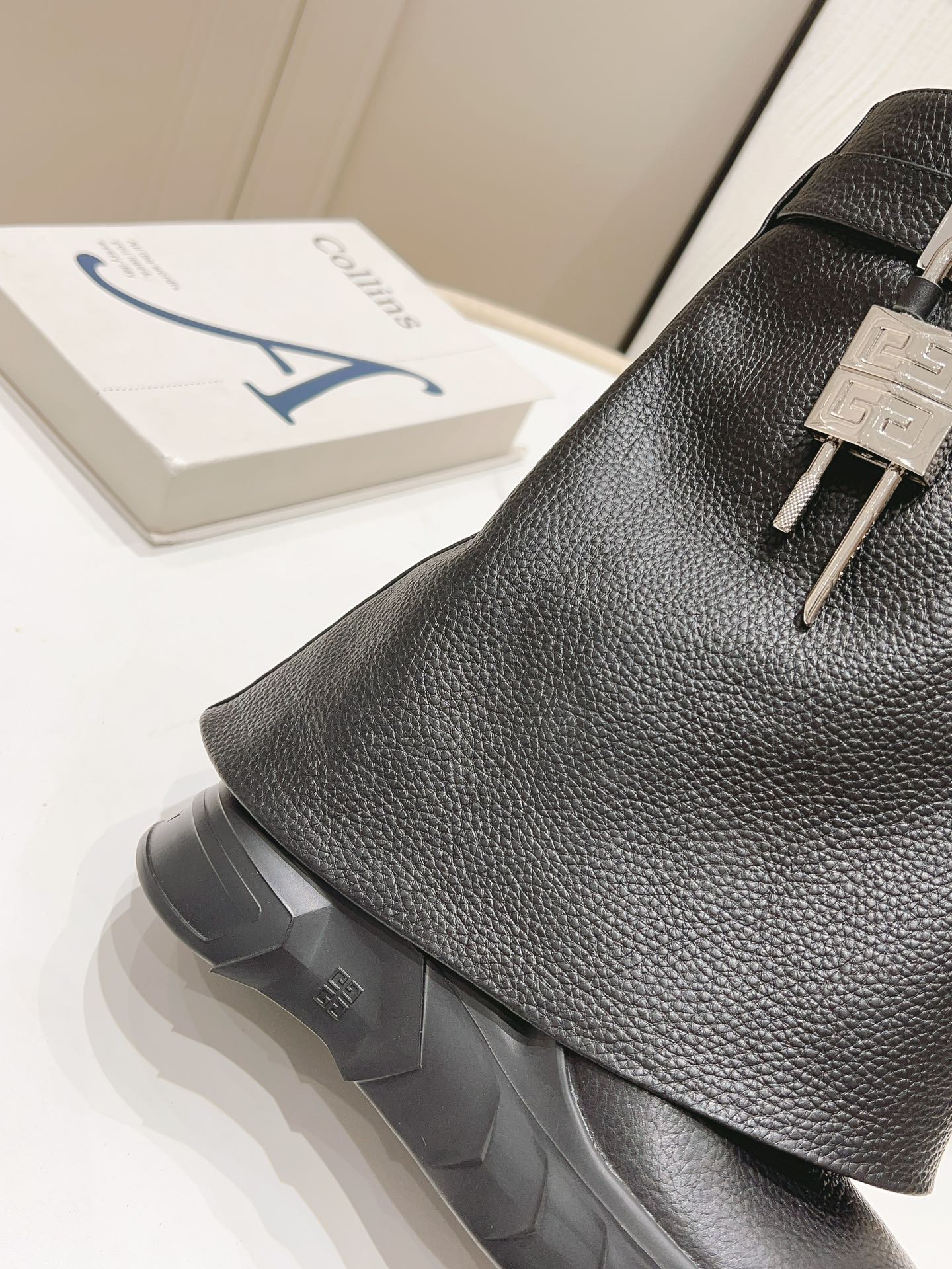 Givenchy classic leather shark boots