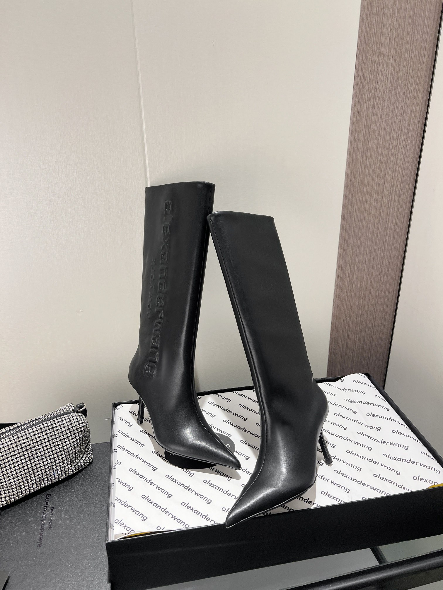 Alexandra. Wang 2023S Autumn/Winter New York Fashion Week Letter Heeled Boots