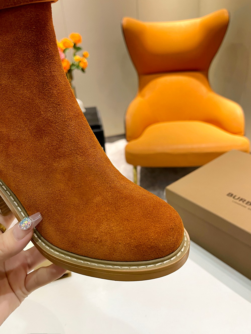 Burberry Women's Chunky Heel Short Boots 35-41