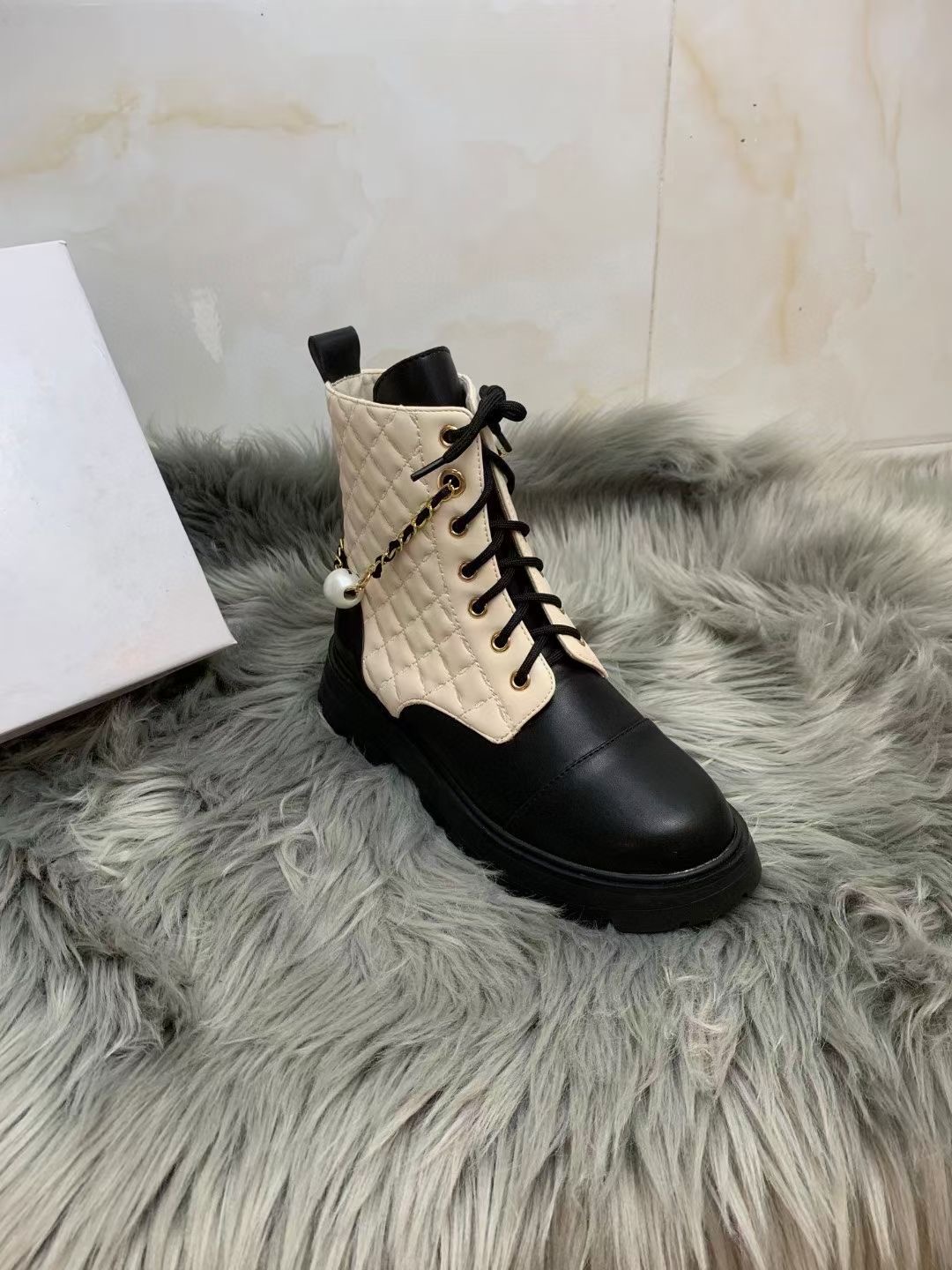 C design  Women Fashion  Lace Up Mid-Calf Boots