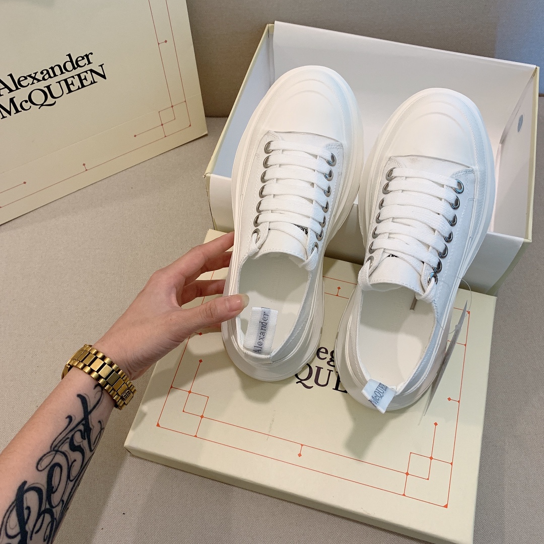 Alexander Mc queen PU thick sole sneakers casual shoes