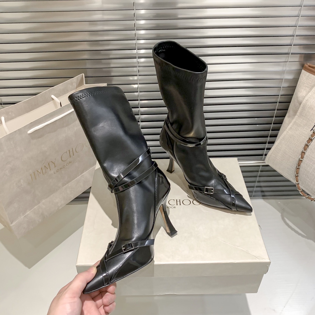 Jimmy Choo riders high heel boots