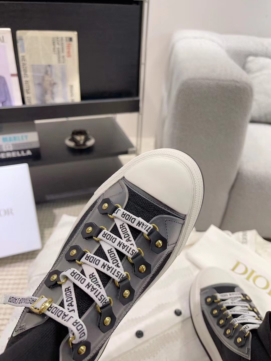 dior cd classic fly knit sneakers